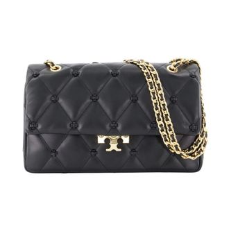 Tory Burch Bunny Knot Schoudertas - Dames - Tassen - Zwart - Maat: ONE Size Leer