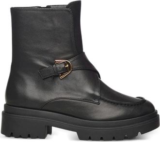 Coccinelle 35mm buckle-strap leather boots - women - Calf Leather/Polyurethane/Rubber - 38 - Black