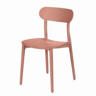 Maisons du monde Silla de polipropileno terracota
