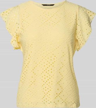 Vero Moda Regular Fit T-Shirt mit Rundhals-Ausschnitt Modell TASSA in GELB, Gr&ouml;&szlig;e XL