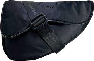 Dior Black Nylon Saddle Bag Shoulder Bag Sling Bag (Pre-Owned)