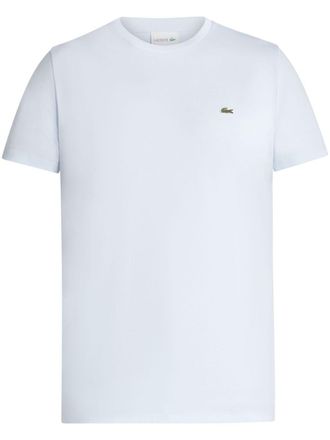Lacoste logo-patch cotton T-shirt - men - Cotton - 6 - Blue