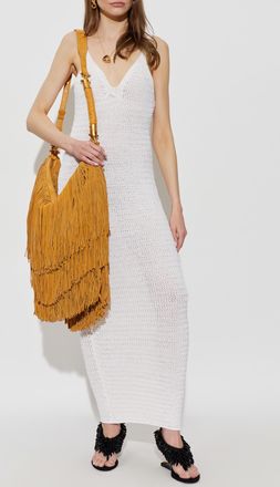 Balmain Strappy Dress, Womens, Cream