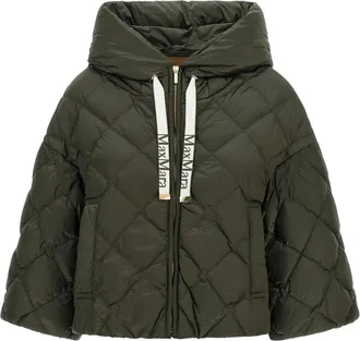 Max Mara Sisoft Donsjas - Dames - Jassen - Groen - Maat: 3XS Polyamide