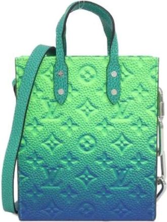 Louis Vuitton Vintage, unisex, Blauw, ONE Size, Leer, Pre-owned Vintage Canvas Tote Bag