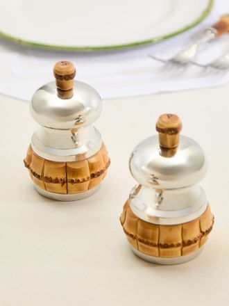 Lorenzi Milano Bamboo Salt and Pepper Mills (Set of 2)