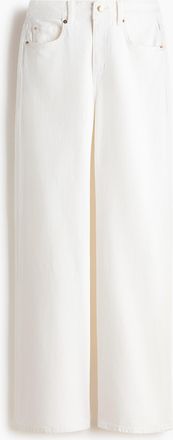 H&M Wide High Jeans - White