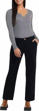 Tribal Fly Front Ankle Pants In Black