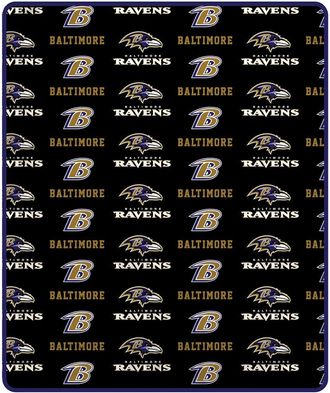 Pegasus Sports Baltimore Ravens Nfl Team Logo Print Soft Blanket
