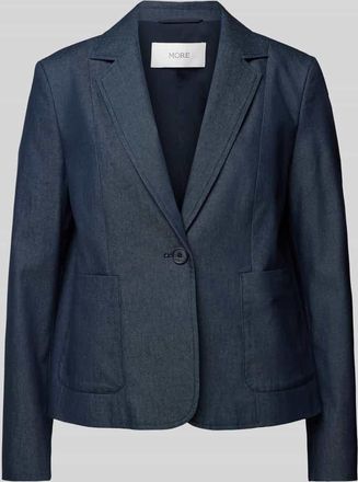 More Blazer mit aufgesetzten Taschen in Jeansblau, Gr&ouml;&szlig;e 46
