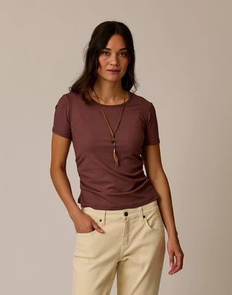 Carve Designs Vega Rib Tee 2.0 in Coco at Nordstrom, Size Xx-Small