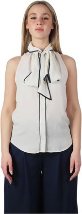 Ralph Lauren Overhemden, Dames, Grijs, M, Polyester, Lauren blouse vrouw Ekewaka