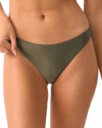 PQ Swim Basic Ruched Bikini Bottoms In Green