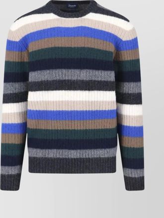 Drumohr striped crew neck long sleeve sweater