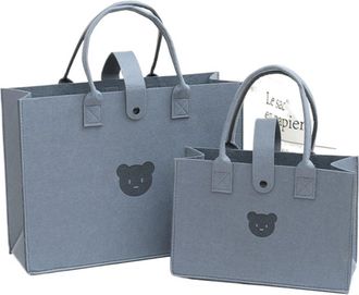 Generic JBJYGSG Felt Storage Bag 2pcs Womens Large-capacity Felt Shoulder Bag, Versatile Handbag(Color6)