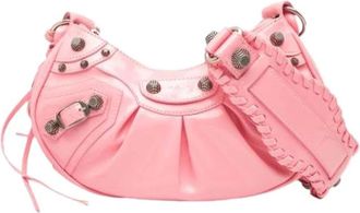 Balenciaga Pre-owned Shoulder Bags, female, Pink, Size: ONE SIZE Pre-owned Vintage Leather Crossbody Bag