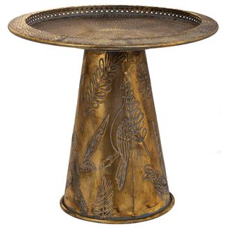 Wanderlust Deco Mesa auxiliar de metal dorado