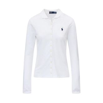 Polo Ralph Lauren Shirts, female, White, Size: M Long Sleeve Polo