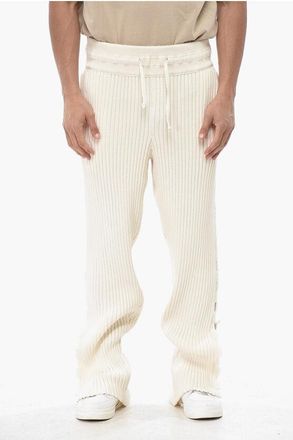 Off-white Knit Joggers LINK with Lace-Up Detail size L