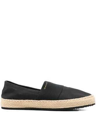 GANT Raffiaville rope espadrilles - Black