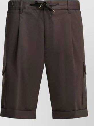 Herno cotton cargo shorts belt loops pockets