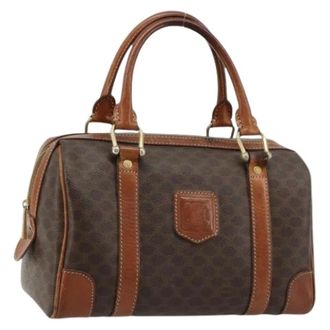Celine Pre-owned Handbags, female, Brown, Size: ONE SIZE Pre-owned Vintage Boston Bag