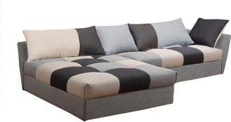 Vente-Unique Vente-unique - Divano letto angolare in tessuto Grigio - Angolo a sinistra - romane