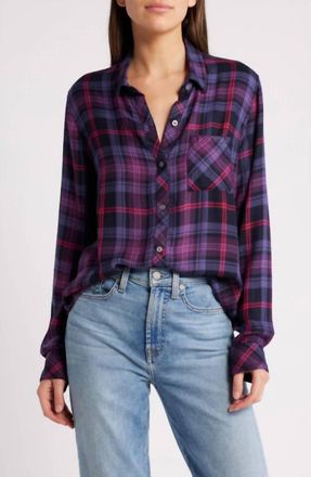 Rails Hunter Shirt In Aubergine Magenta