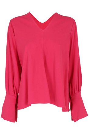 Erika Cavallini Semi Couture Julia Model Viscose Top In Pomegranate Juice Color