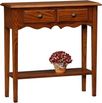 Leick Home 2-Drawer Petite Console with Shelf