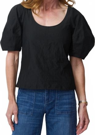 Apiece Apart Scoop Neck Lina Top In Black