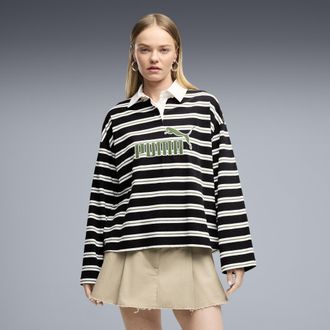 Puma Polo da rugby oversize con logo Essentials Elevated No.1 da donna, Accessori, Nero, XL