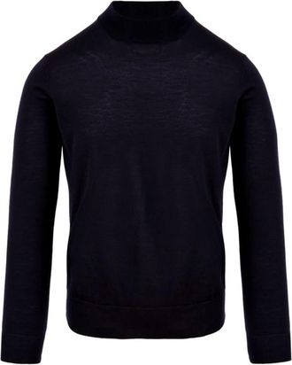 FILIPPO DE LAURENTIIS Maglione Lupetto - Heren - Coltruien - Blauw - XL - Wol - Truien & Vesten