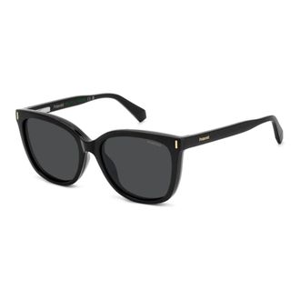 Polaroid Sunglasses, female, Black, 55 MM, Black/Grey Polarized Sunglasses