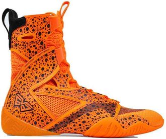 Generic Boxing Footwear for Women and Youth, Anti-Slip Wrestling Training Shoes Lightweight High Top Wrestling Boots,Orange,8.5 UK