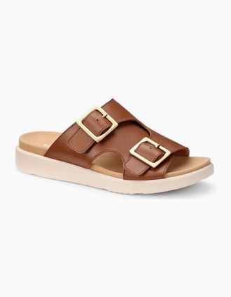 Hotter Womens Corsica Womens Wide Fit Slip On Sandals - Brown - Size: 5.5