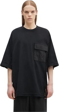 Undercover T-shirt met banddetail - Heren - T-shirts - Zwart - L - Katoen - Tops
