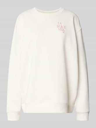 HUGO BOSS Relaxed Fit Sweatshirt aus reiner Baumwolle Modell CLASSIC CREW_9 in Offwhite, Gr&ouml;&szlig;e XL