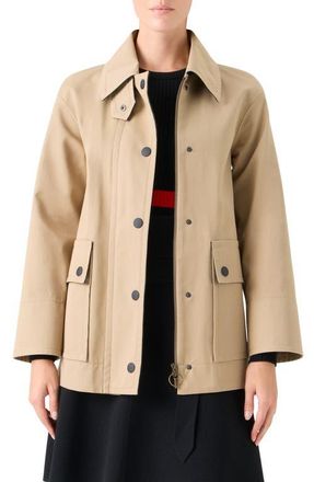 Akris Water Resistant Jacket in Beige-Black-Red at Nordstrom, Size 16