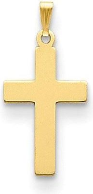 Diamond2Deal 14k Gold Polished Cross Charm