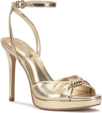 Vince Camuto Neala Ankle Strap Sandal in Egyptian Gold at Nordstrom, Size 11