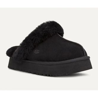 UGG Disquette 1122550-BLK Slippers Womens Black Sheepskin Platform RHS8359