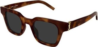 Saint Laurent Sunglasses, unisex, Brown, Size: 47 MM Squared Sunglasses