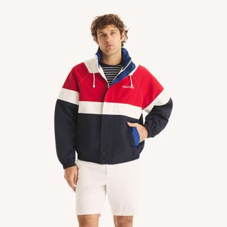 Nautica Mens Reissue Full-Zip Packable Jacket