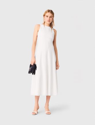 Maje Backless Midi Dress - White - Maje