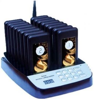 Premier Kit Avisador De Clientes Premier Efficent-customer/ 16 Receptores / Base De Carga