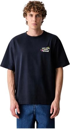 Dr&ocirc;le de Monsieur T-shirt con ricamo a vite - - Tops - Uomo - Blu - M