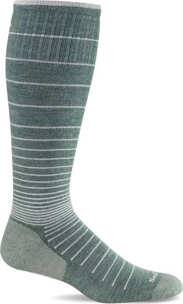 Sockwell Womens Circulator Moderate Graduated Compression Socks, Juniper With Sparkle, Small-Medium