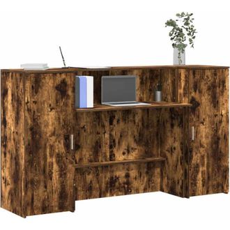 vidaXL Mostrador De Recepci&oacute;n Roble Ahumado 180x50x103,5 Cm Vidaxl