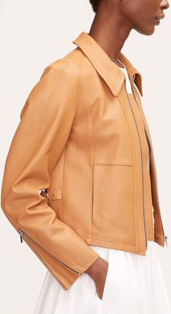 Rebecca Taylor Ladies Pebbled Leather Moto